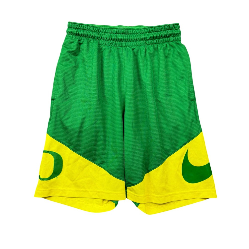 Nike Mens Small Oregon Ducks Dri-FIT Basketball Shorts Green Yellow Sportswear